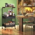 thumbnail image 2 of ABENNLY Carrito de Almacenamiento de Metal de 3Niveles, Carrito de Servicio Multifunci&oacute;n,Carrito de Metal con Ruedas Bloqueables, para Sala de Estar, Cocina,Ba&ntilde;o,Oficina,Etc. (Ne, 2 of 8