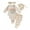 Khaki, variant on Infant Baby Girls 4Pcs Christmas Outfits 3M 6M 12M Long Sleeve Romper Pants Headband Set Newborn Clothes