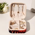 thumbnail image 6 of Crocodile Travel Portable Square Necklace Organizer Jewelry Box Earring Holder for Girls and Women - Store Rings, Earrings, Necklaces, Bracelets, and More, 6 of 6