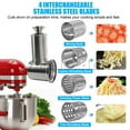 thumbnail image 3 of Metal Prep Slicer & Shredder Stand Mixer Attachment for KitchenAid  Food Home Commercial Kitchen Bussiness, 3 of 10