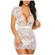 thumbnail image 1 of Gibobby Conjunto de lencería Sexy para mujer con encaje a juego(Blanco, XG), 1 of 4