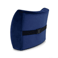 thumbnail image 4 of Lumbar Support Pillow for Office Chair & Car - Memory Foam Back Cushion with Strap, Ergonomic Lower Back Support for Desk, Gaming Chair, Travel - Navy Blue, 4 of 7