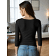 thumbnail image 3 of Blusa Mujer Manga 3 Cuartos Cuello V Comodidad y Estilo, 3 of 5