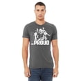 thumbnail image 2 of Black and Proud Black History Month Men's T-shirt, 2XL, Charcoal, 2 of 6