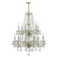 thumbnail image 4 of Traditional Crystal 12 Light Swarovski Strass Crystal Polished Chrome Chandelier, 4 of 7
