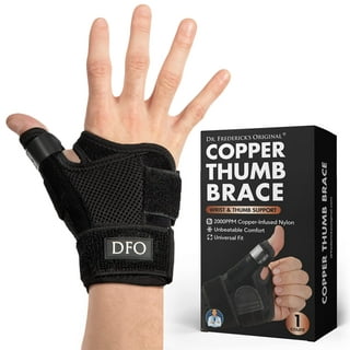 2 Pack Thumb Brace,Copper Compression Recovery Thumb Splint,Guaranteed  Highest Copper Thumb Spica Splint for Arthritis,Tendonitis. Wrist,Hand,and