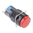 thumbnail image 1 of Montaje en panel Baoblaze 12V Luz 250V Prueba de Agua Rojo Interruptor del botón de presión, 1 of 5