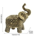 thumbnail image 3 of Elegant Handmade Elephant Resin Figurine - Unique Desktop Ornament for Home Décor Ideal for Any Celebration or Occasion, 3 of 7