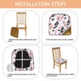 thumbnail image 4 of Pastel Halloween Seat Covers for Dining Room Chairs Set Of 6,Stretch Printed Washable Chair Seat Cover with Elastic Ties and Button,Removable Waterproof Couch Cushion Covers, 4 of 6