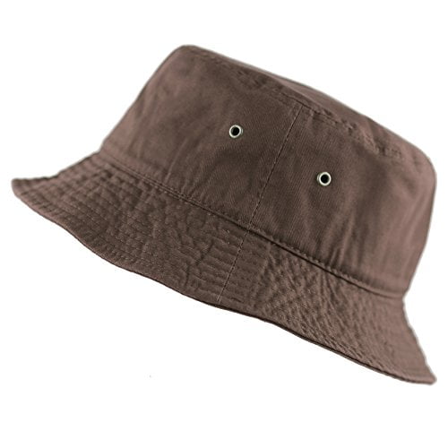 The Hat Depot 300N Unisex 100% Cotton Packable Summer Travel Bucket Beach Sun Hat 