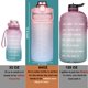 thumbnail image 2 of Botella de agua RYI Motivational de 1,9 L con marcador de tiempo con pajita sin BPA, 2 of 7