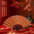 thumbnail image 4 of Clacking Fans For Line Dancing，Boots On The Ground Hand Fan，Folding Handheld Hand Fan Hand-Crafted，Foldable Chinese Tai Chi Kung Fu Fan - For Music Festival, Hot Flashes, Event, Party, Dance (Orange), 4 of 5