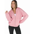 thumbnail image 2 of Sudaderas con Capucha y Cremallera para Mujer, Sudaderas Extragrandes, Conjuntos de Moda Escolar para Otoño, Chaquetas Informales, Ropa de Invierno Rosa XXXL, 2 of 9