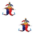thumbnail image 2 of Muñeca de payaso de porcelana Vogacara Divertido arlequín sonriente Tipo 1, 2 of 6