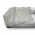thumbnail image 3 of Grey Soft Flannel Fleece Throw Blanket, Vintage Chevron Pattern with Pale Pastel Colors Zig-zag Inverted V-Shaped Image, Cozy Plush for Indoor and Outdoor Use, 60" x 80", Yellow Grey, by Ambesonne, 3 of 6