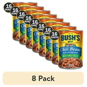 (8 pack) Bush's Chili Beans, Canned Pinto Beans in Mild Chili Sauce, 16 oz Can