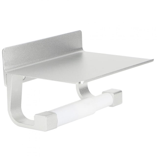 Toilet Paper Holder, Phone Storage Shelf, Easy To Install Space Aluminum Roll Paper Rack, Convenient Hotel For Home
