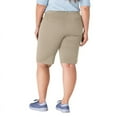 thumbnail image 2 of Dickies Women's Plus Perfect Shape Straight Fit Bermuda Shorts, 11", Rinsed Oxford Stone, 22W, 2 of 4
