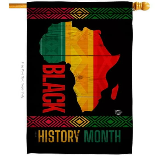 Ornament Collection  28 x 40 in. I am Black Histiry Month House Flag with Support Cause Double-Sided Decorative Vertical Flags Decoration Banner Garden Yard Gift