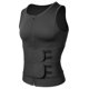 thumbnail image 5 of Chaleco moldeador de neopreno para hombre, chaleco entrenador de cintura, moldeador corporal de entrenamiento ajustable con doble cremallera para traje de Sauna, 5 of 5