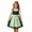 AB238 Light Green, variant on Tisuna Girls Dress Short Sleeve Square Neck Solid Color Dress Kids Festival Party Elegance Dresses Size 5-6 Years