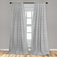 thumbnail image 5 of Ambesonne Tribal Curtains, Black White Aztec Border, Pair of 28"x63", Black and White, 5 of 5