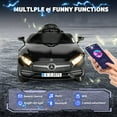 thumbnail image 3 of Licensed Benz CLS 350 12V Electric Ride on Toys with Bluetooth Music, LED Lights, Spring Suspension, Power Car Wheels, Electric Car for Kids with Parent Remote Control (Black), 3 of 7