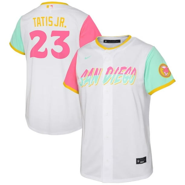 Jersey bordado del jugador del equipo n. ° 23 Fernando Tatis Jr. Del sacerdote de San Diego de los hombres del béisbol americano