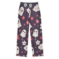 thumbnail image 2 of Ghost and Flowers Pattern Pajama Pants Soft Lightweight Lounge Pants Bottoms Sleep Pants Warm Comfy, 2 of 9