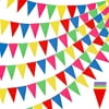 RUBFAC 1020ft 720pcs Colorful Pennant Banner Flags Multicolor Bunting String Triangle Flags Bulk, Garland for Grand Opening, Carnival Theme Birthday Party Decoration Outdoor Events Classroom Decor