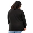 thumbnail image 3 of Terra & Sky Women's Plus Size Fleece Sweatshirt, Available in 1,2, and 3- Packs, Size 0X-4X, 3 of 10