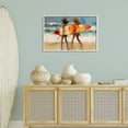 thumbnail image 3 of Stupell Industries Surfboard Kids Friends Sports Painting White Framed Art Print Wall Art, 30 x 20, 3 of 10
