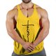 thumbnail image 5 of Camiseta sin mangas con capa Base y letras de Color sólido de verano para hombre, camiseta informal deportiva holgada al por mayor, 5 of 5