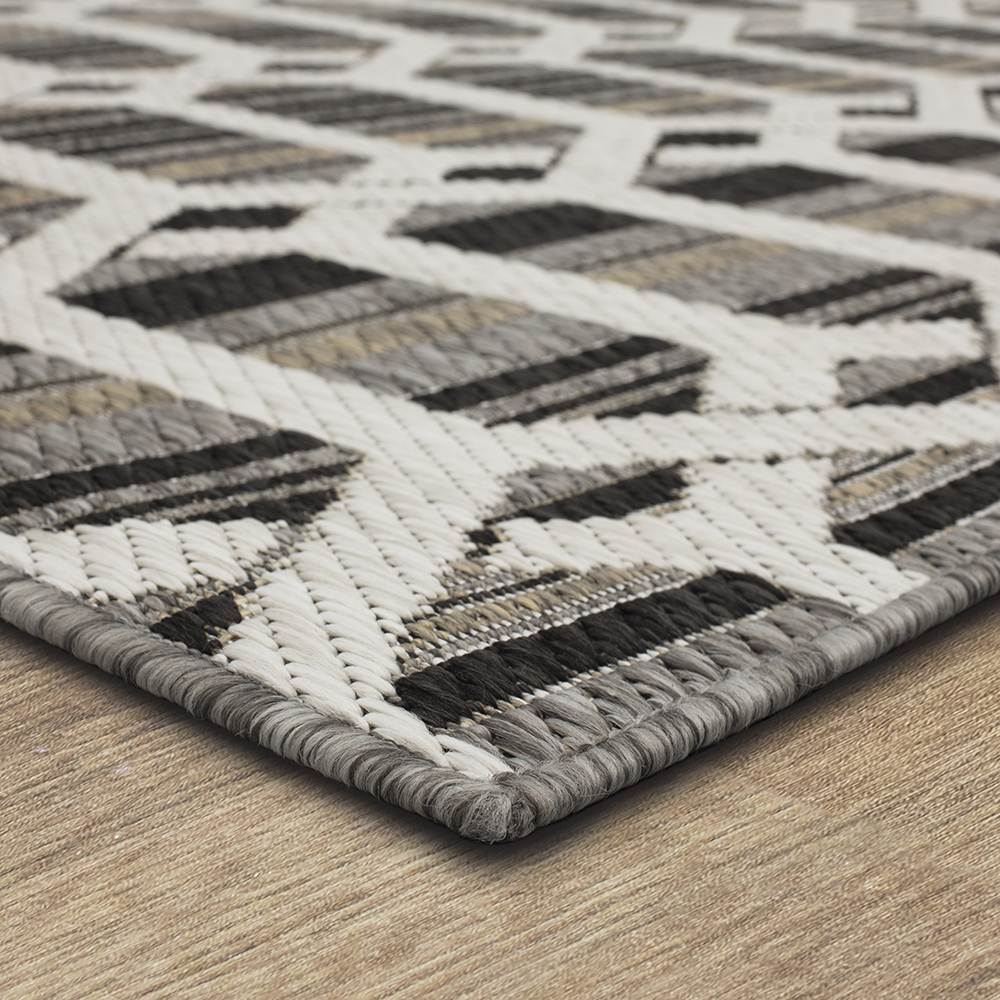 Mohawk Home Clemente Geo Outdoor Area Rug, Dark Grey, 8' x 10'
