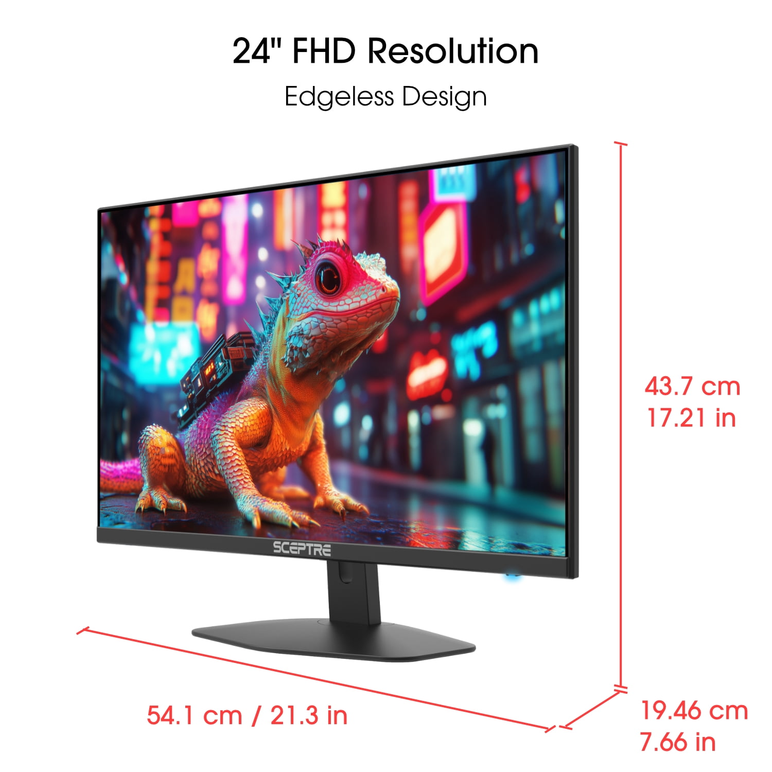 Sceptre New 24-inch Gaming Monitor HDMI x2 DisplayPort x1 Build-in Speakers 2025