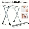 thumbnail image 3 of Drying Rack, Metal Drying Rack, Heavy Duty Folding Drying Rack For Home And Outdoor Use, Retractable Large Capacity Drying Rack With Stable X-frame Construction, Metal Laundry Drying Rack, 3 of 4
