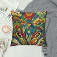thumbnail image 2 of PHYHOO Abstract Throw Pillow Covers , Green Blue Yellow Pillow Covers, Boho Botanical Geometric Abstract Cushion Covers, Ethnic Bright-Coloured Floral Decorative Square Pillow Cases, 2 of 5