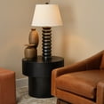 thumbnail image 5 of Jamie Young Abacus Mango Wood Table Lamp with Linen Shade Black, 5 of 5