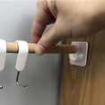 thumbnail image 2 of 4 Pcs Support Adhésif pour Tringle de Douche, Support de Tringle en Forme de U, Crochets de Rideau, Support de Fixation pour Mur Sans Perçage, Tringle de Douche Non Incluse, 2 of 5
