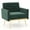 Dark Green, variant on Giantex Mid-century Upholstered Accent Chair, Modern Leisure Velvet Sofa w/Adjustable Foot Pads (1, Dark Green)