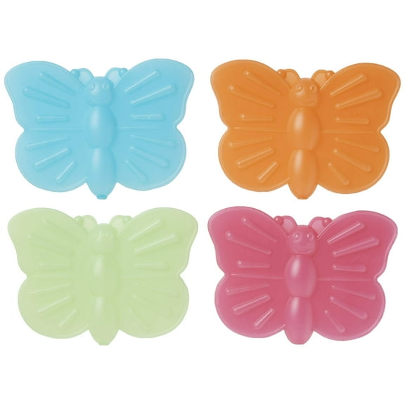 Cool Coolers by Fit   Fresh Kids Slim Lunch Box Ice Packs Multicolored Butterfly 4pk.