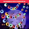 thumbnail image 3 of Halloween String Lights Battery Operated 3.9 Feet 10 LED Pink Eyes Lights with Timer - 8 Light Modes Halloween Decorations Lights Indoor Outdoor Cute Halloween Party Decor (Upgrade), 3 of 8