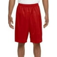 thumbnail image 3 of Langgg Polyester Men Basketball Pant Portable Replacement Solid Color Sweat Absorbent Drawstring Football Short Clothing Red L, 3 of 8