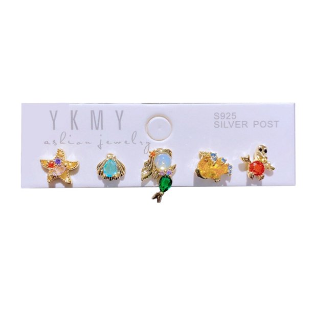lidiqi Pequeña Princesa Estética Estrella Pendientes Hip Hop Declaración Niñas Joyería