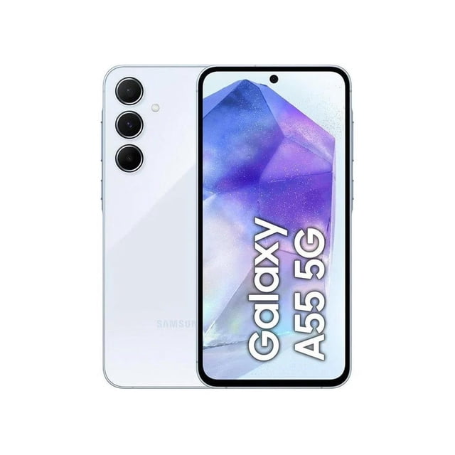 Smartphone Samsung Galaxy A55 5G 8GB + 256GB Awesome Iceblue Desbloqueado