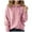 Pink, variant on Women's Hoodie Warm Sweatshirt Loose Hooded Oversized Sweater Color:Dark Gray Size:XXXL