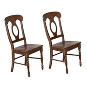 The Hamptons Collection Set of 2 Chestnut Brown Napoleon Dining Chair 38