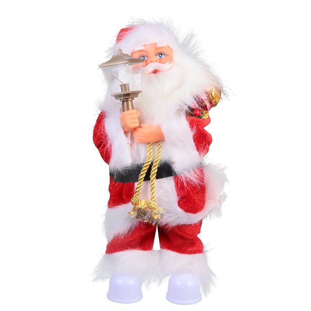 Juguete eléctrico musical de Papá Noel para niños, muñeco de Papá Noel, adorno navideño, decoración de Papá Noel.