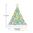 thumbnail image 3 of Fuzoiu Funny Dinosaurs on Stripes Print Santa Hat Christmas Hat for Adults,Santa Hats with Pompom, Unisex Xmas Holiday Hat for Christmas New Year Festive Party Supplies, 3 of 6