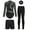 Black, variant on YiZYiF Girls 4Pcs Active Training Clothes Set for Gymnastics Figure Skating Dance Ballet Leotard Unitard Black 16